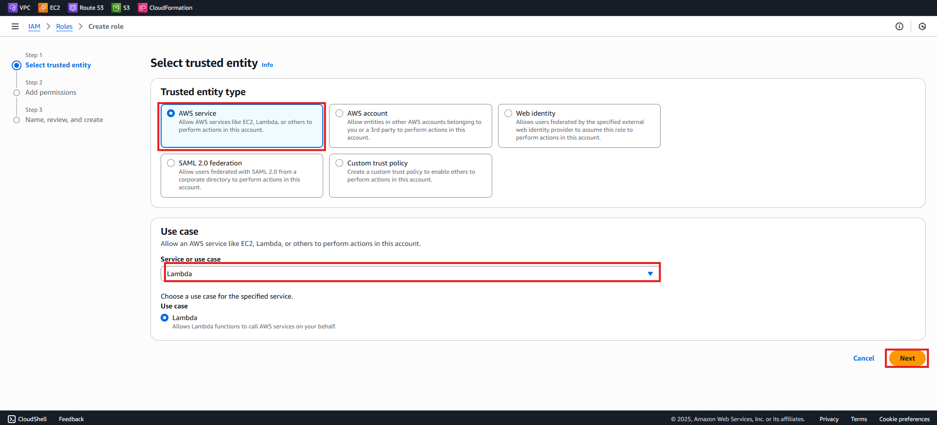 Create IAM Role :: Simple RPA Platform with AI on AWS